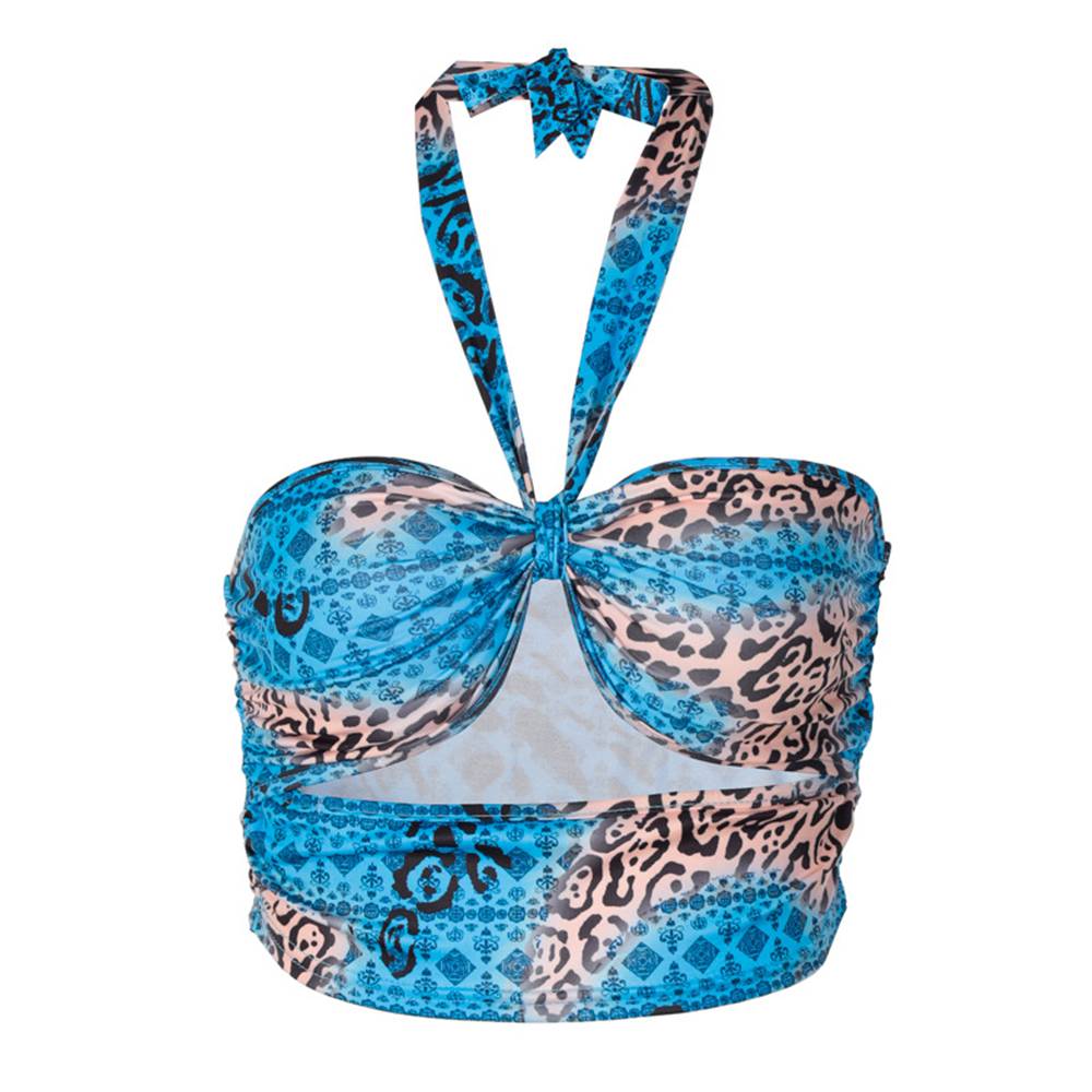 2020 E-Girl Style Spaghetti Strap V Neck with Lace Cropped Tops Y2K Summer Fashion Ribbed Solid Backless Blue Cami Streetwear