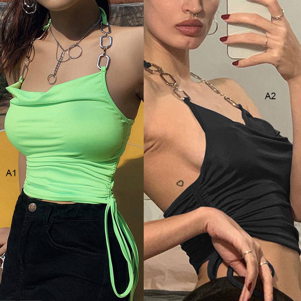 FREE SHIPPING Vintage Spaghetti Strap Top OG0731