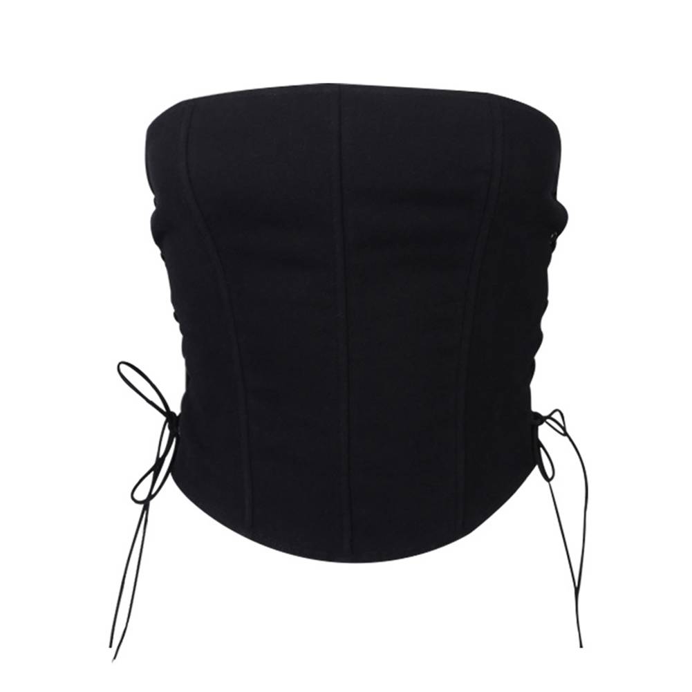 2020 E-Girl Style Spaghetti Strap V Neck with Lace Cropped Tops Y2K Summer Fashion Ribbed Solid Backless Blue Cami Streetwear