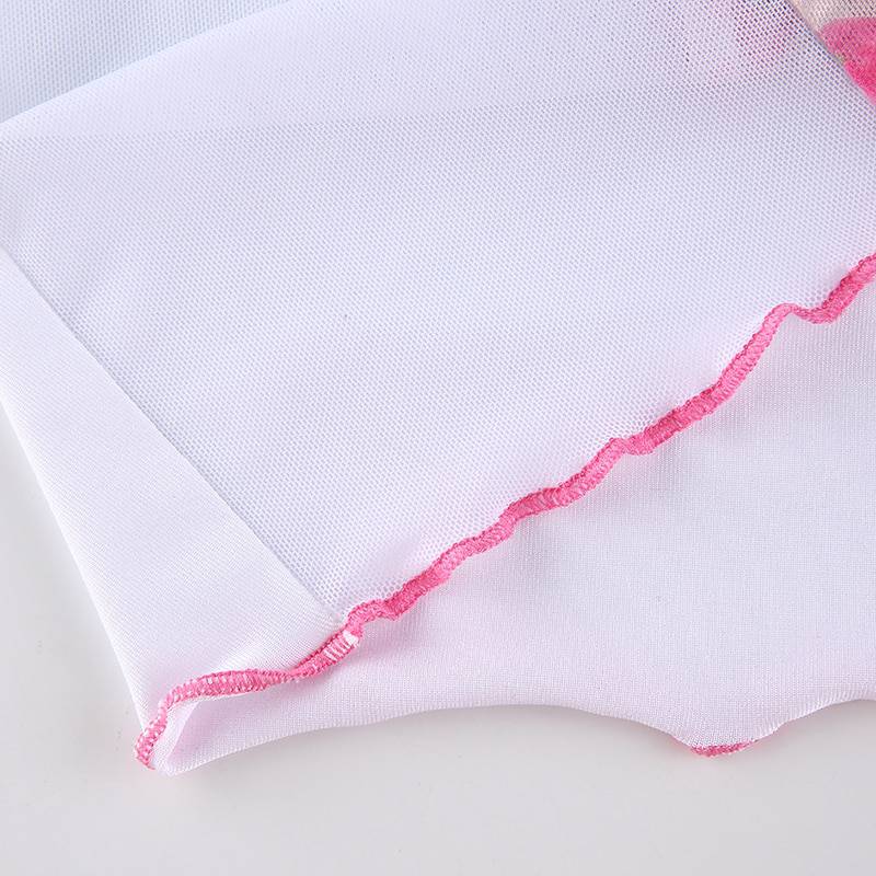 FREE SHIIPING Sexy Mesh Crop Top Patchwork OG0732