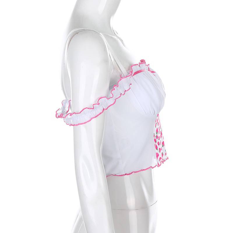 FREE SHIIPING Sexy Mesh Crop Top Patchwork OG0732