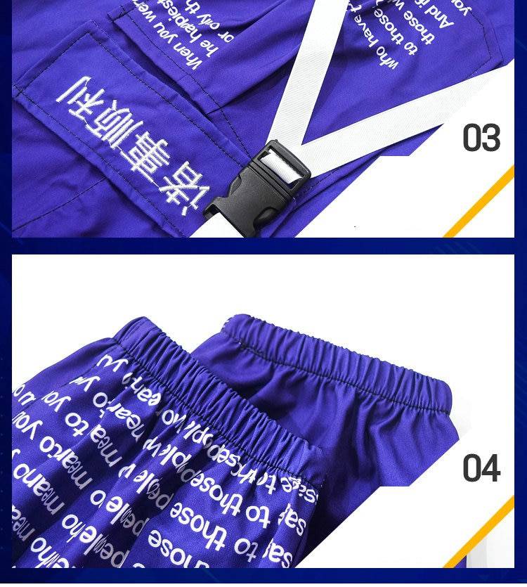 Block Pocket Patchwork Cargo Joggers Men 2021 New Streetwear Hip Hop Letter Print Harem Pants Mens Casual Trousers Sweatpants