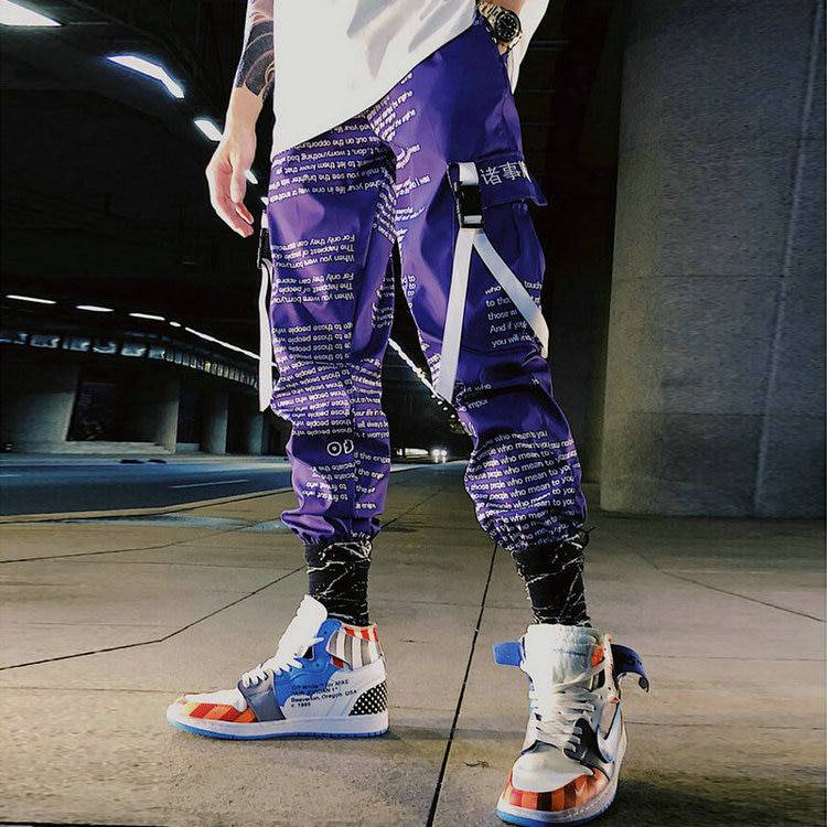 2021 New Streetwear Harem Pants Letter Print OG07