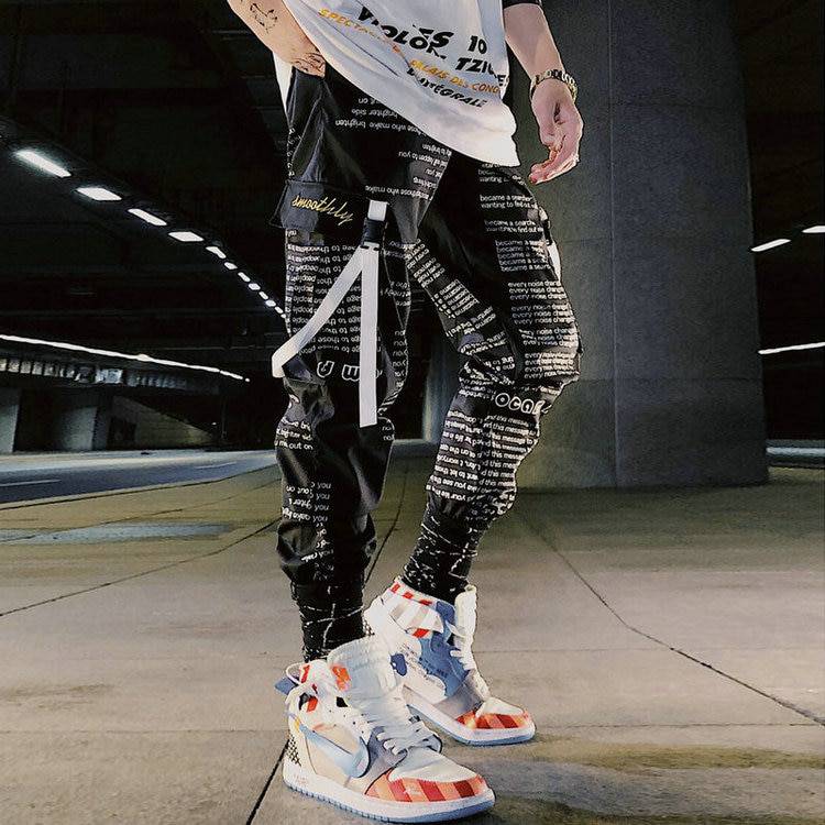 2021 New Streetwear Harem Pants Letter Print OG07