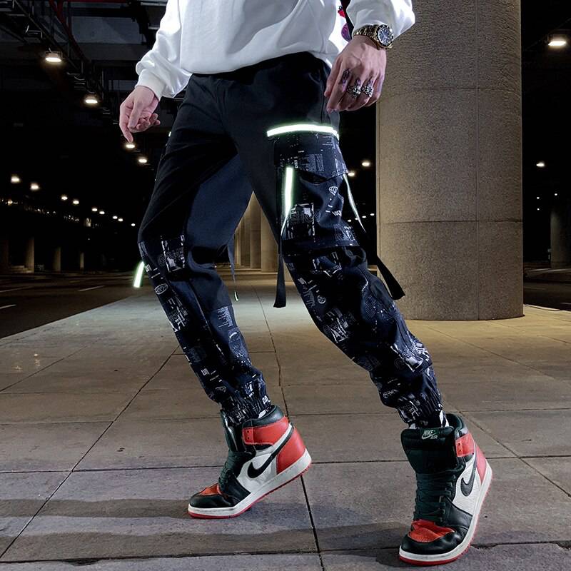 2021 New Streetwear Harem Pants Letter Print OG07