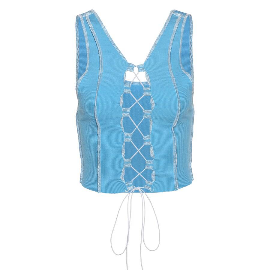 Nibber sexy hollow out camisole women Ribbed knitting crop tops summer fashion club party wear tank tops bandage vest female tee Nibber sexy hollow out camisole women Ribbed knitting crop tops summer fashion club party wear tank tops bandage vest female tee