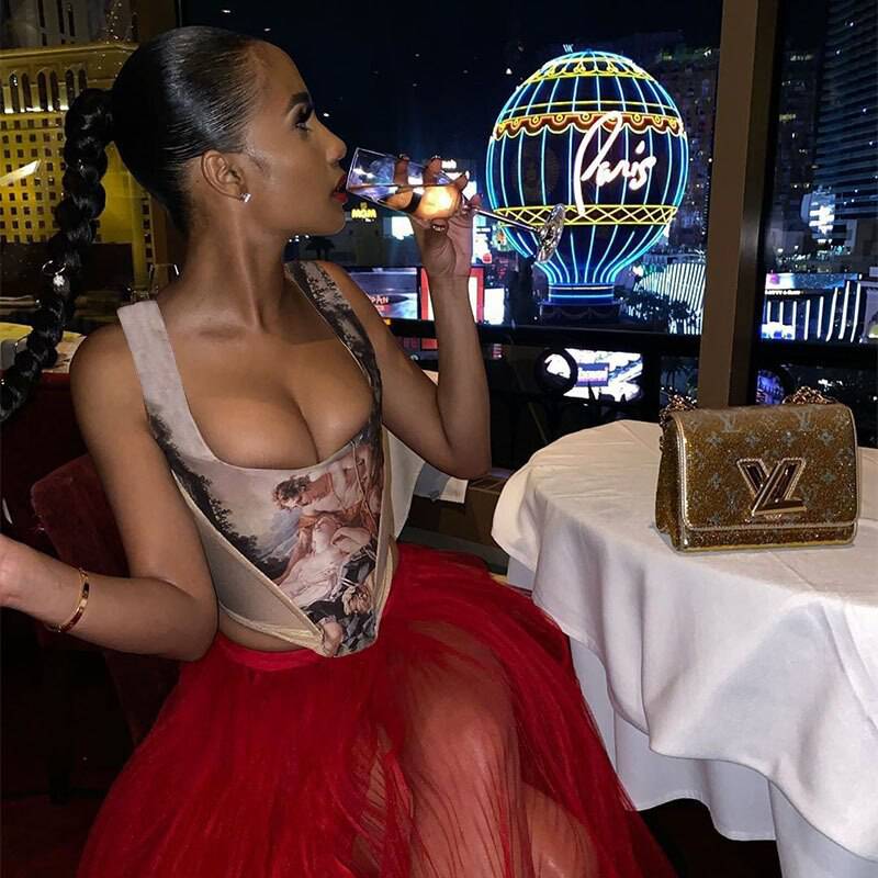 FREE SHIPPING Aesthetic Print Crop Tops Corset OG0742 FREE SHIPPING Aesthetic Print Crop Tops Corset OG0742