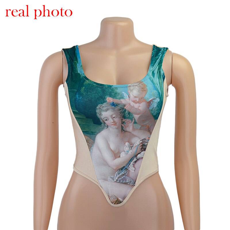 FREE SHIPPING Aesthetic Print Crop Tops Corset OG0742 FREE SHIPPING Aesthetic Print Crop Tops Corset OG0742