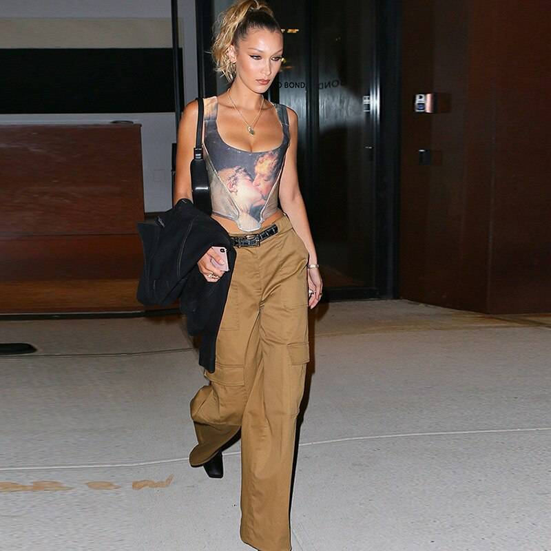 FREE SHIPPING Aesthetic Print Crop Tops Corset OG0742 FREE SHIPPING Aesthetic Print Crop Tops Corset OG0742