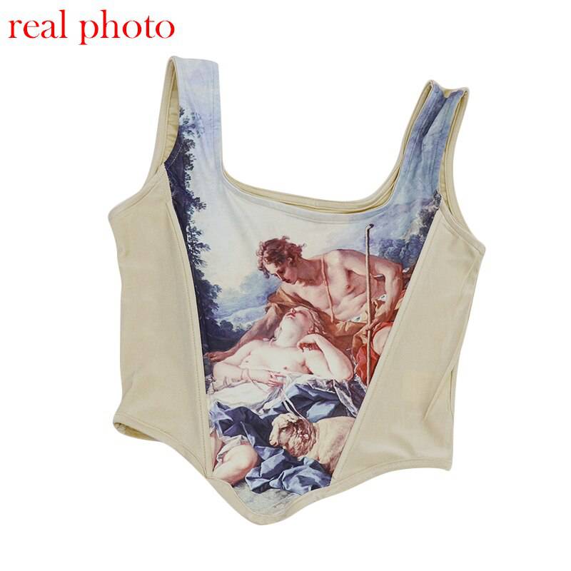 Cryptographic Fashion Aesthetic Print Crop Tops for Women Sleeveless Corset Vest Top Cropped Feminino Backless Club Top Tanks Cryptographic Fashion Aesthetic Print Crop Tops for Women Sleeveless Corset Vest Top Cropped Feminino Backless Club Top Tanks