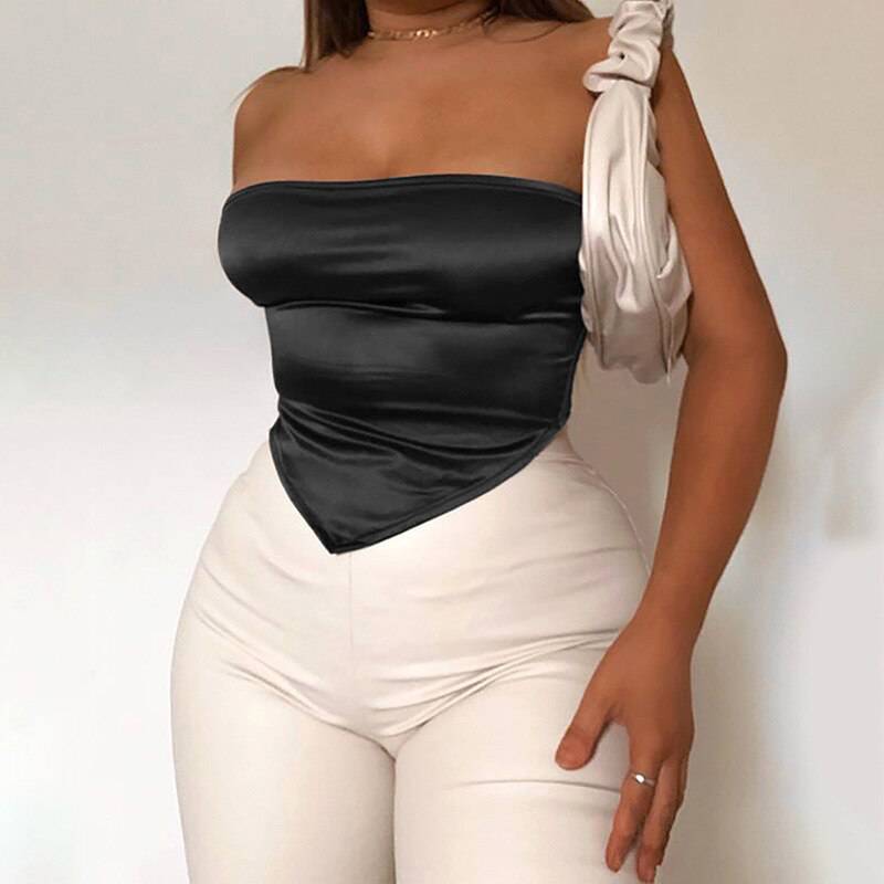 FREE SHIPPING Sexy Solid Wrap Mini Tube Top Club Outfit OG0743