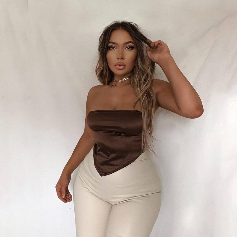 FREE SHIPPING Sexy Solid Wrap Mini Tube Top Club Outfit OG0743