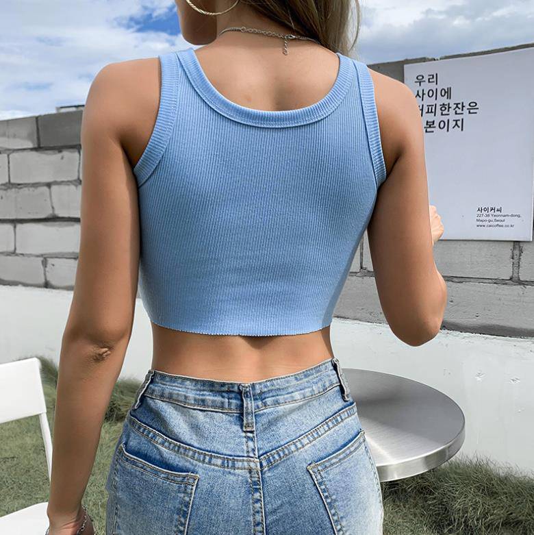 2021 New Ribbed Tank Tops Knitted OG0744