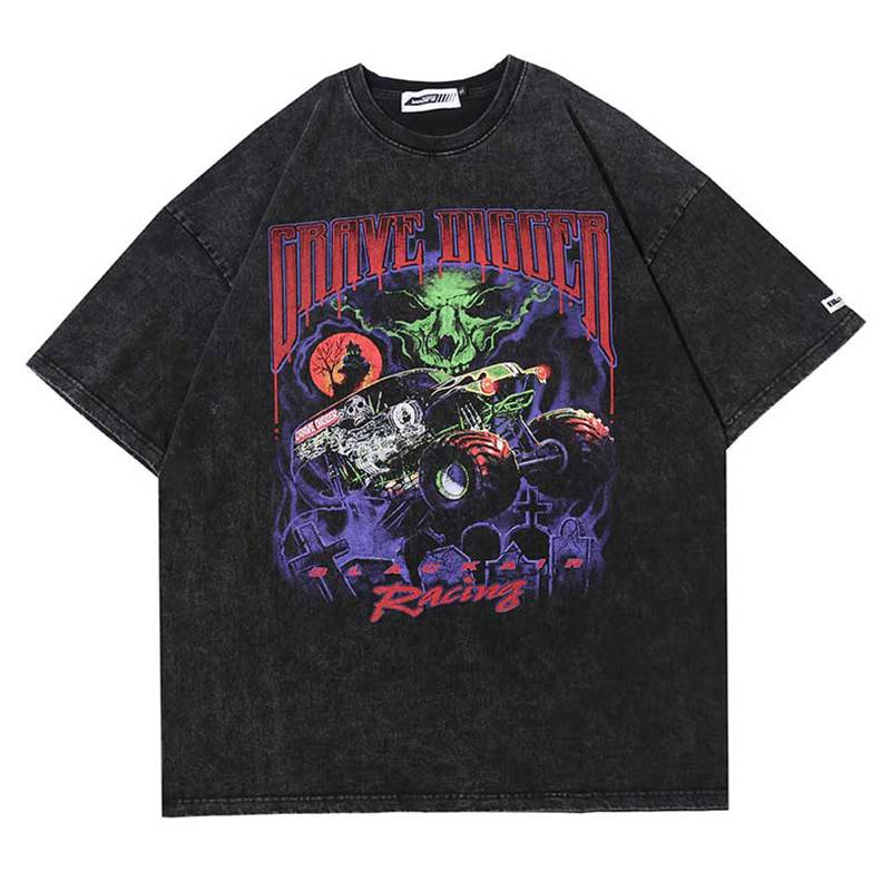 FREE SHIPPING Grave Digger Oversize T-Shirts OG0751 FREE SHIPPING Grave Digger Oversize T-Shirts OG0751