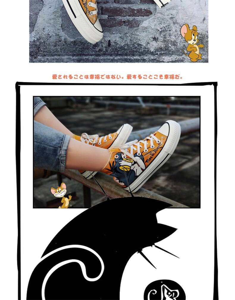 Cartoon Printed Canvas Sneakers Women Fashion Casual Vulcanized Flat Trainers Shoes Women Platform High Top Sneakers Espadrilles Cartoon Printed Canvas Sneakers Women Fashion Casual Vulcanized Flat Trainers Shoes Women Platform High Top Sneakers Espadrilles