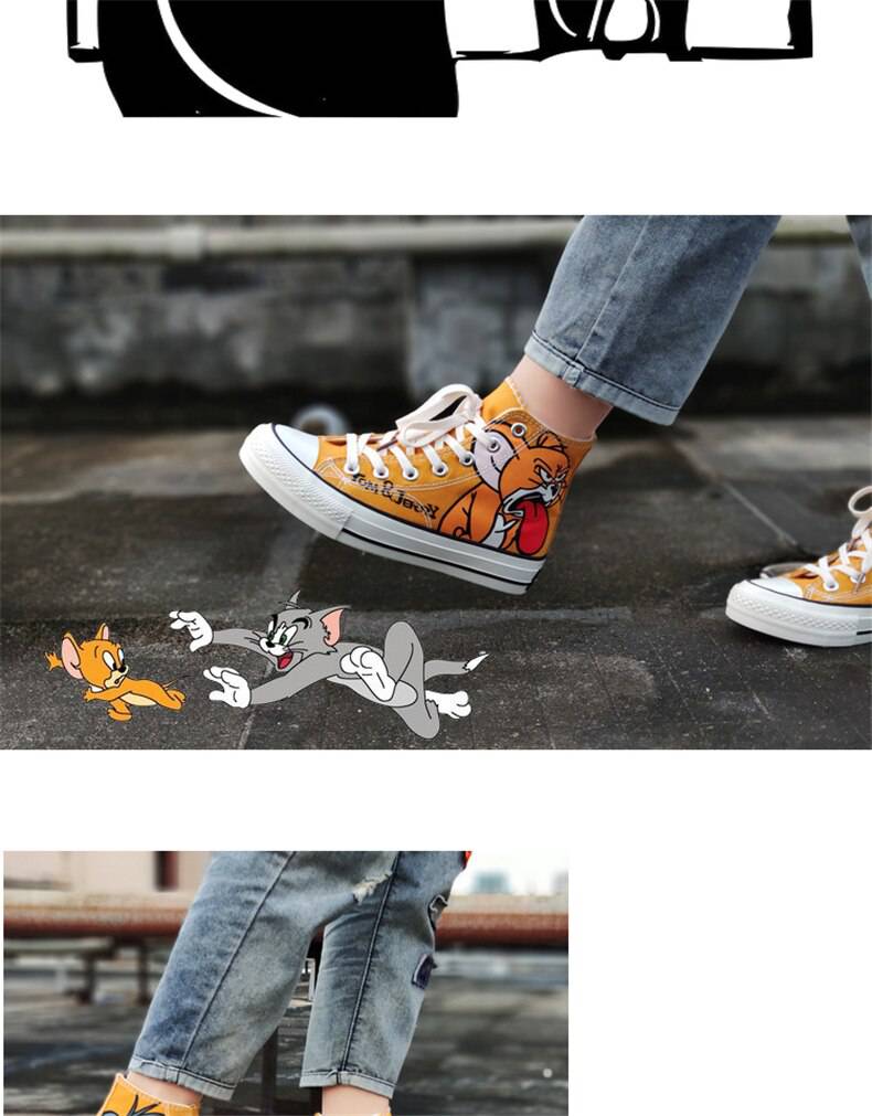 Sneakers Canvas Cartoon Printed OG0752 Sneakers Canvas Cartoon Printed OG0752