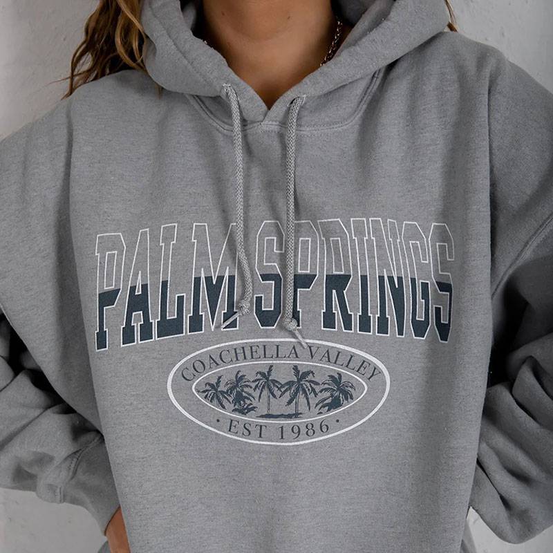 Letter Print Sweatshirt Vintage Women Hoodies Gray Cotton Warm Fleece Winter Pullovers 2020 Autumn New Casual Streetwear Girls Women Hoodies Gray Cotton Warm Fleece Winter Pullovers OG0755