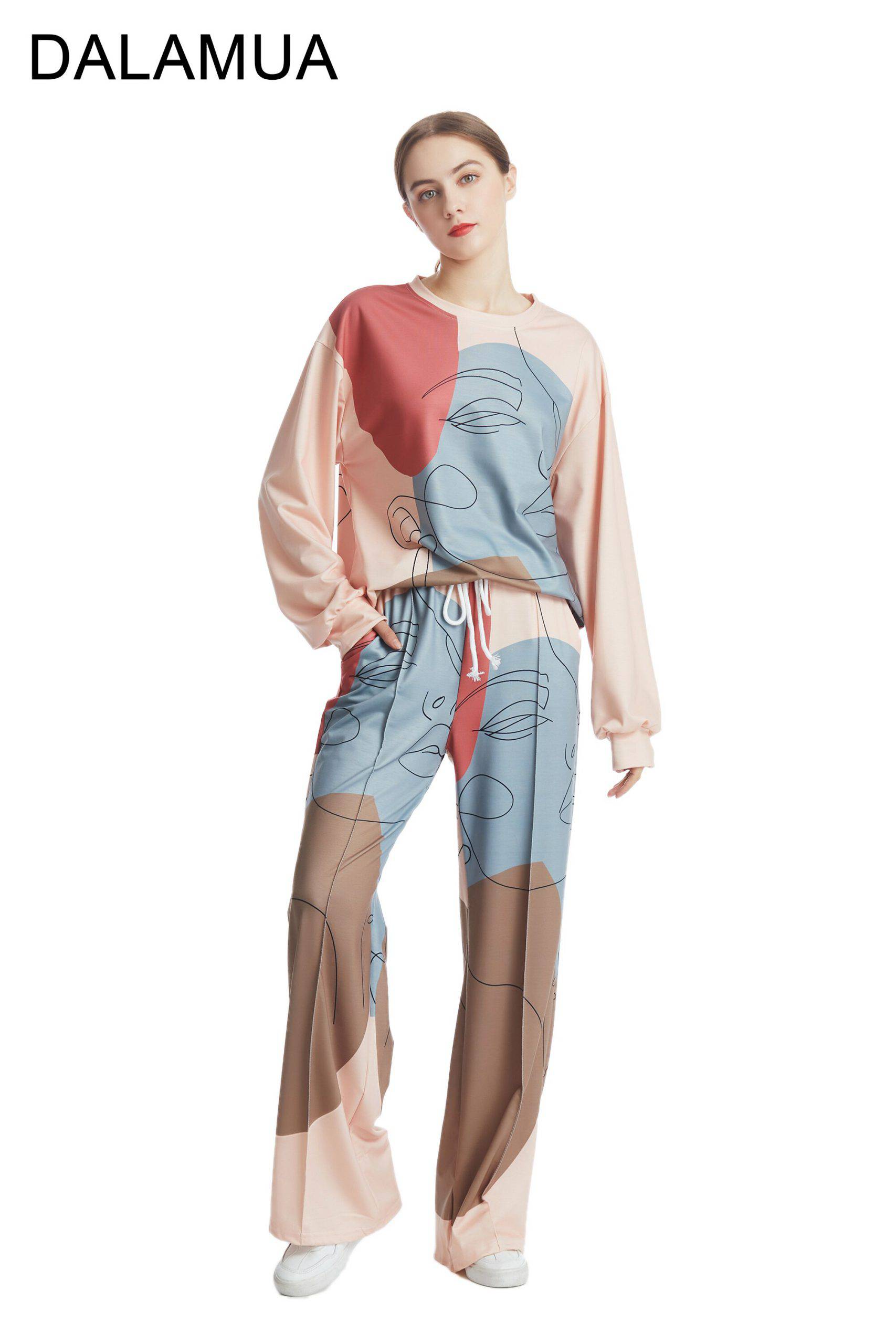 Tracksuits Women Suit Two Piece Print Casual Sweatshirts Sweatpants Hoodies Pullover 2020 Autumn Winter Vintage Female Tracksuit Tracksuits Women Suit Two Piece Print Casual Sweatshirts Sweatpants Hoodies Pullover 2020 Autumn Winter Vintage Female Tracksuit