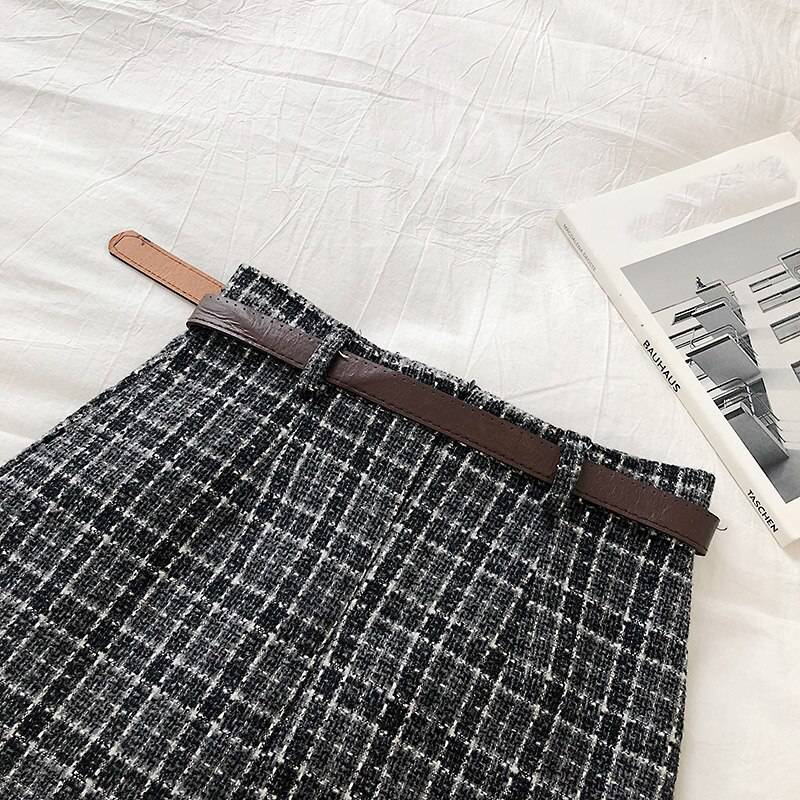 Vintage Casual Plaid High Waist Skirt OG0761 Vintage Casual Plaid High Waist Skirt OG0761