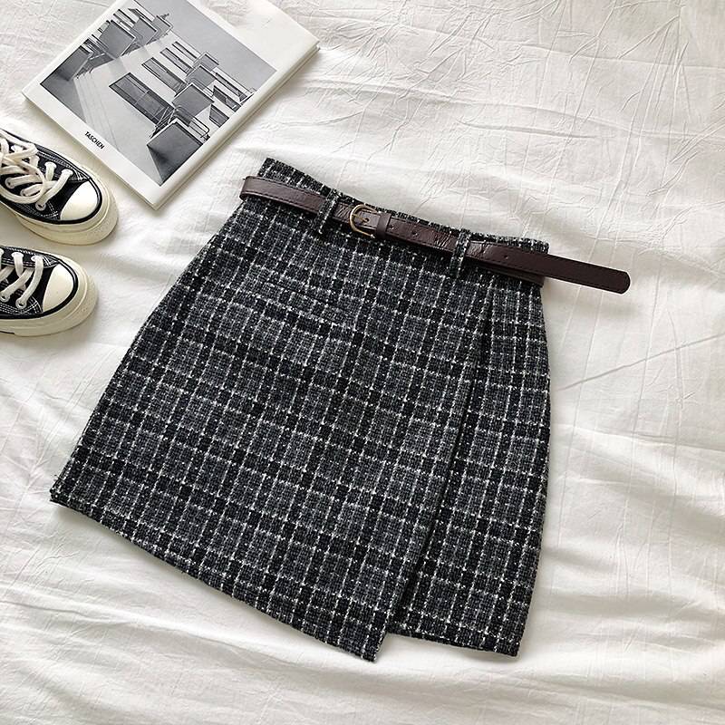 Vintage Casual Plaid High Waist Skirt OG0761 Vintage Casual Plaid High Waist Skirt OG0761