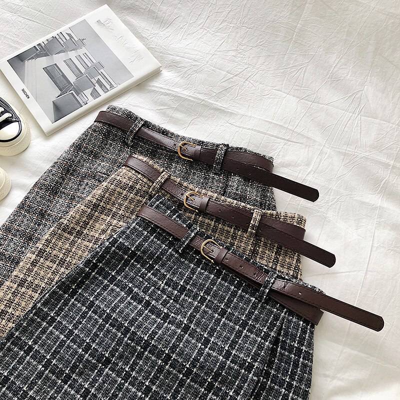Vintage Casual Plaid High Waist Skirt OG0761 Vintage Casual Plaid High Waist Skirt OG0761