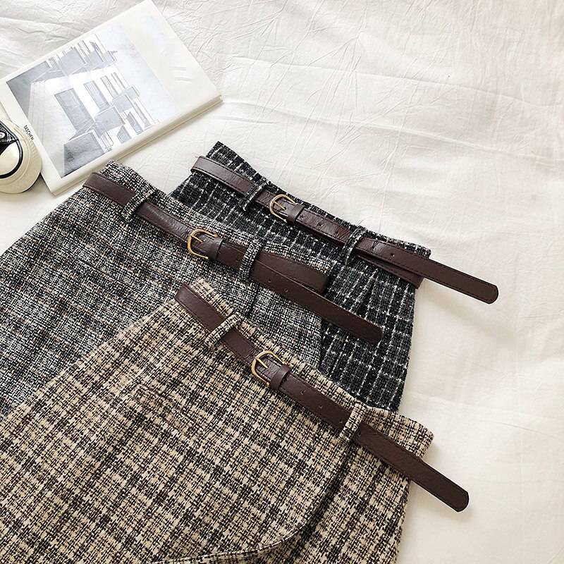 Vintage Casual Plaid High Waist Skirt OG0761 Vintage Casual Plaid High Waist Skirt OG0761