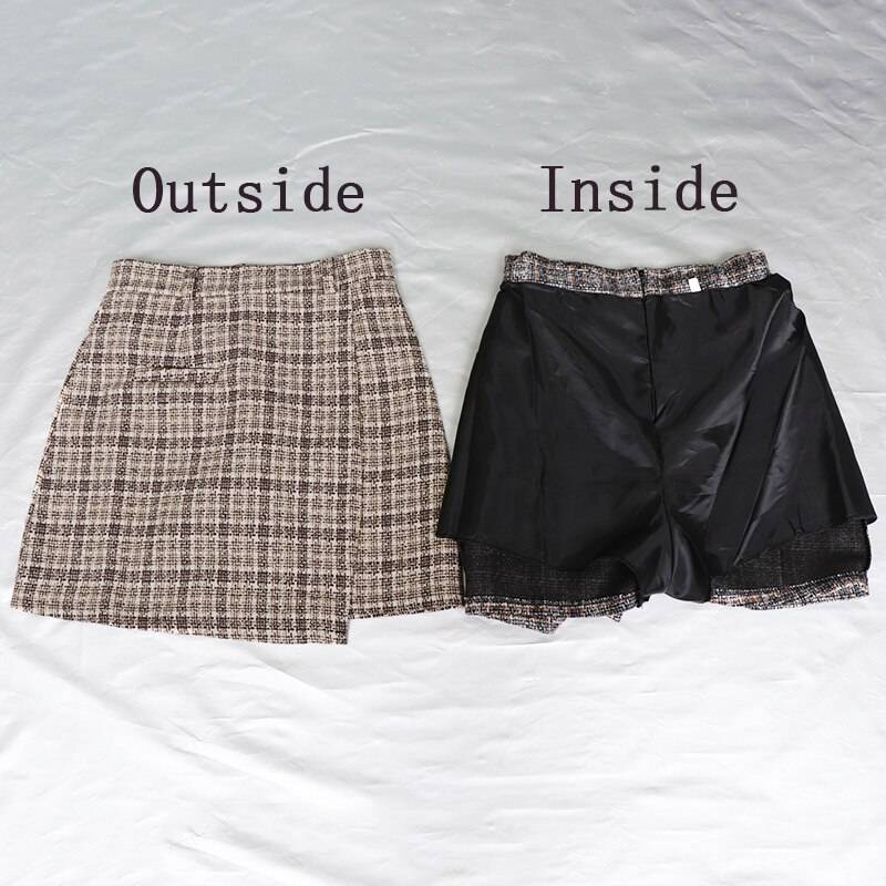 Vintage Casual Plaid High Waist Skirt OG0761 Vintage Casual Plaid High Waist Skirt OG0761