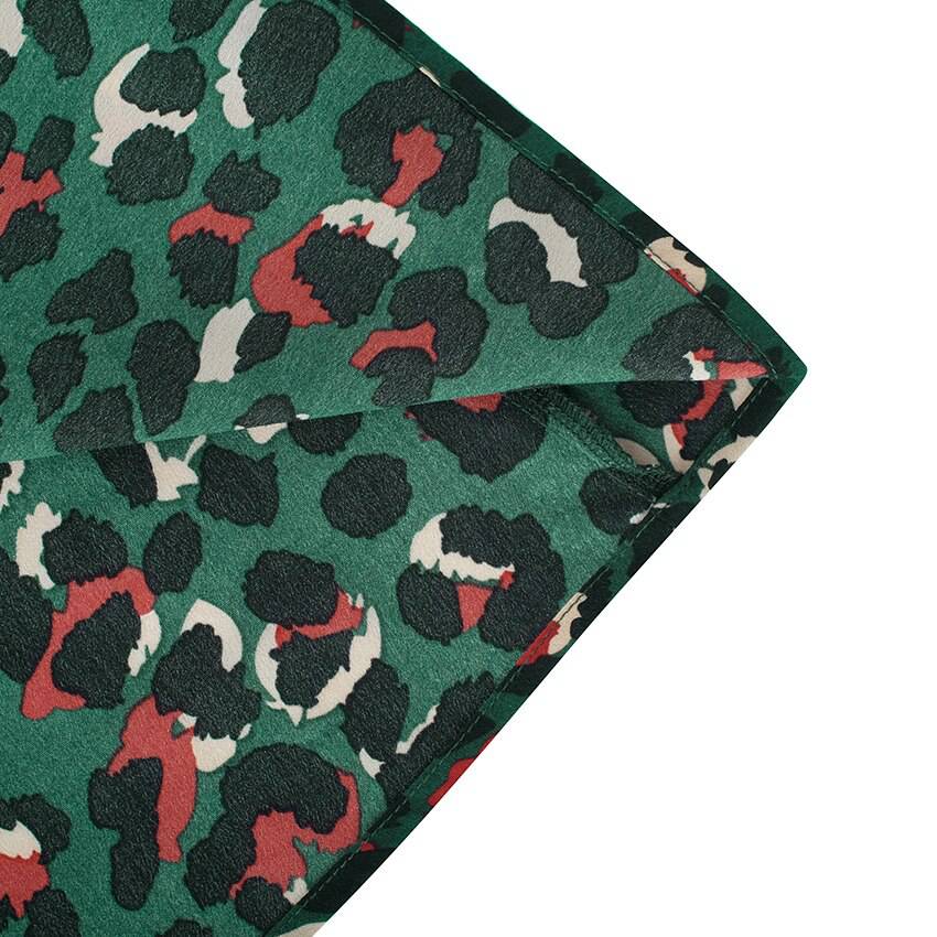 Green Vintage Midi Skirt Leopard Print OG0764 Green Vintage Midi Skirt Leopard Print OG0764