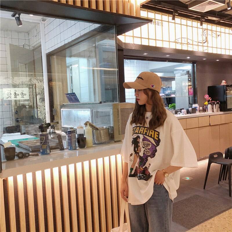 Starfire Comics Cartoon Printed T-Shirt OUT0773 Starfire Comics Cartoon Printed T-Shirt OUT0773