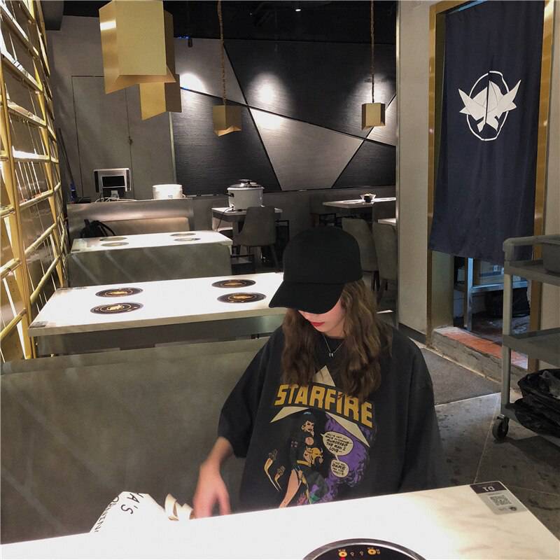 Starfire Comics Cartoon Printed T-Shirt OUT0773 Starfire Comics Cartoon Printed T-Shirt OUT0773