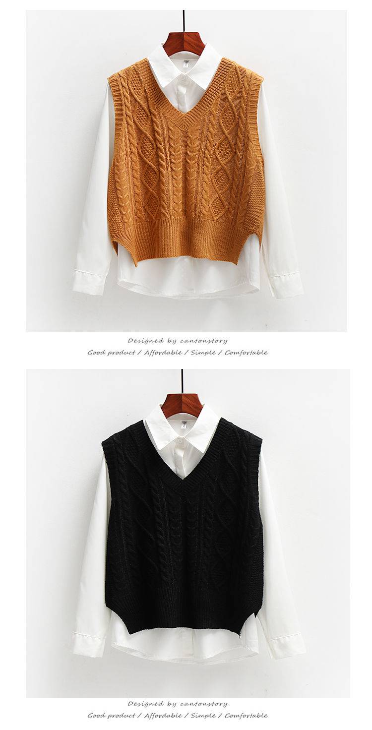 Women Outwear Vest Solid Sleeveless Knitted OUT0775 Women Outwear Vest Solid Sleeveless Knitted OUT0775