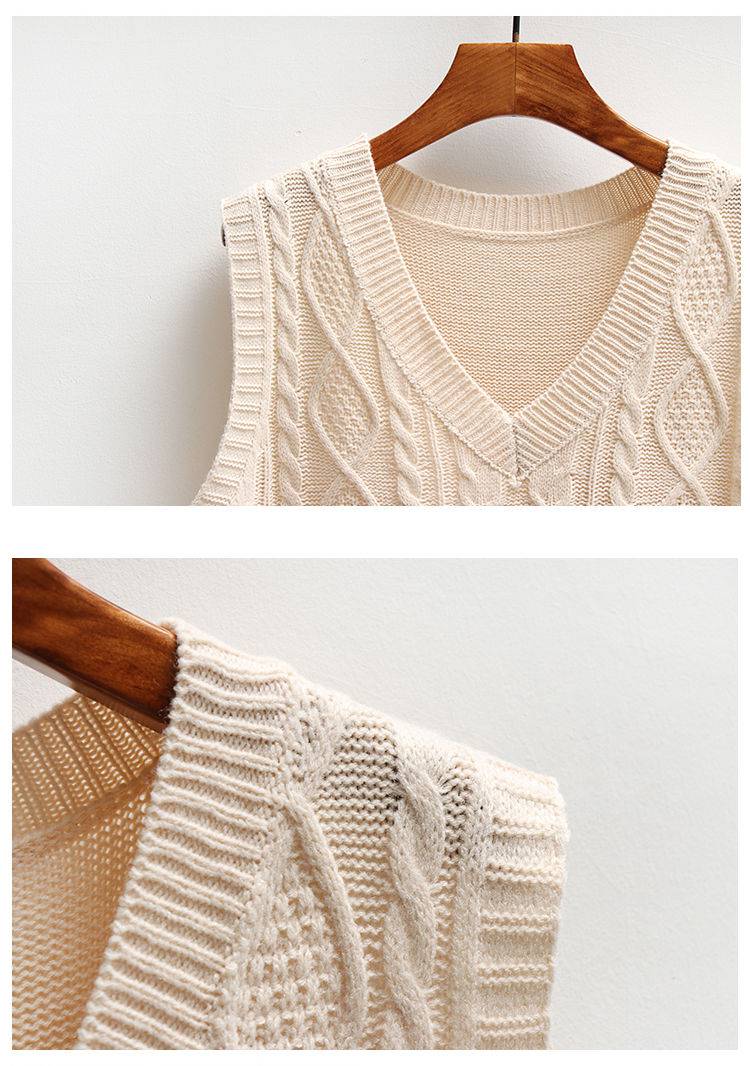 Women Outwear Vest Solid Sleeveless Knitted OUT0775 Women Outwear Vest Solid Sleeveless Knitted OUT0775