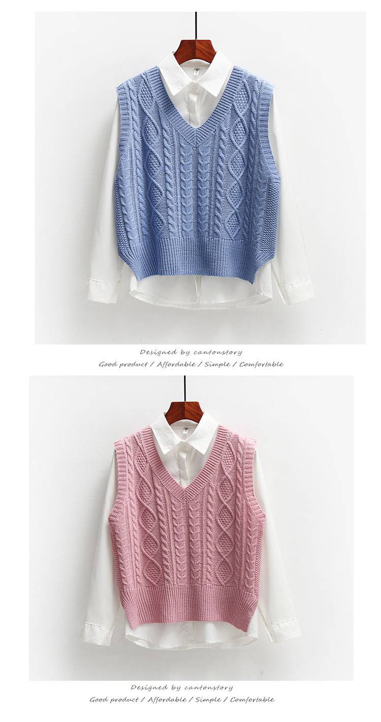 Women Outwear Vest Solid Sleeveless Knitted OUT0775 Women Outwear Vest Solid Sleeveless Knitted OUT0775