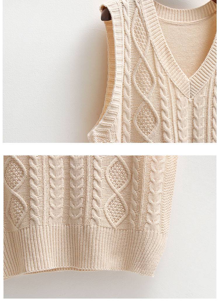 Women Outwear Vest Solid Sleeveless Knitted OUT0775 Women Outwear Vest Solid Sleeveless Knitted OUT0775