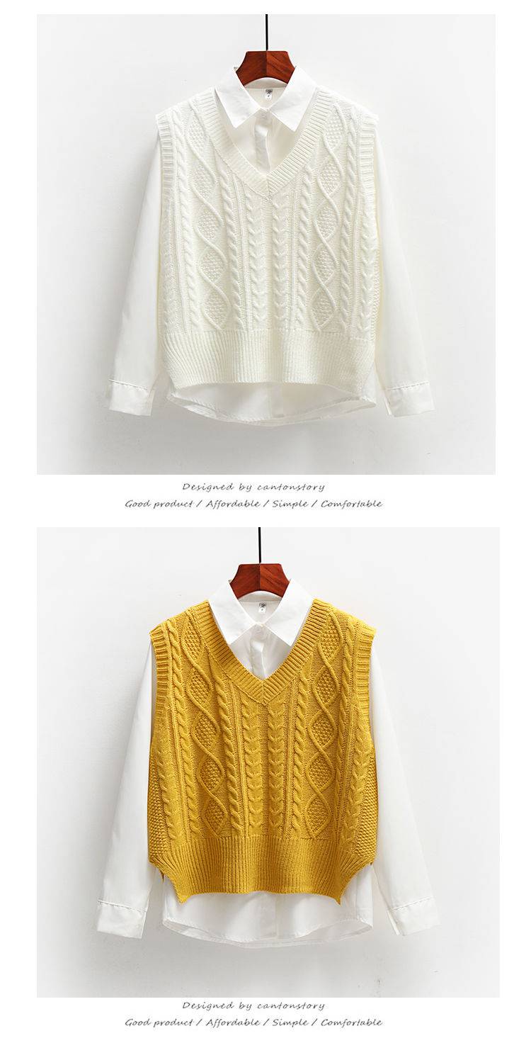 Women Outwear Vest Solid Sleeveless Knitted OUT0775 Women Outwear Vest Solid Sleeveless Knitted OUT0775