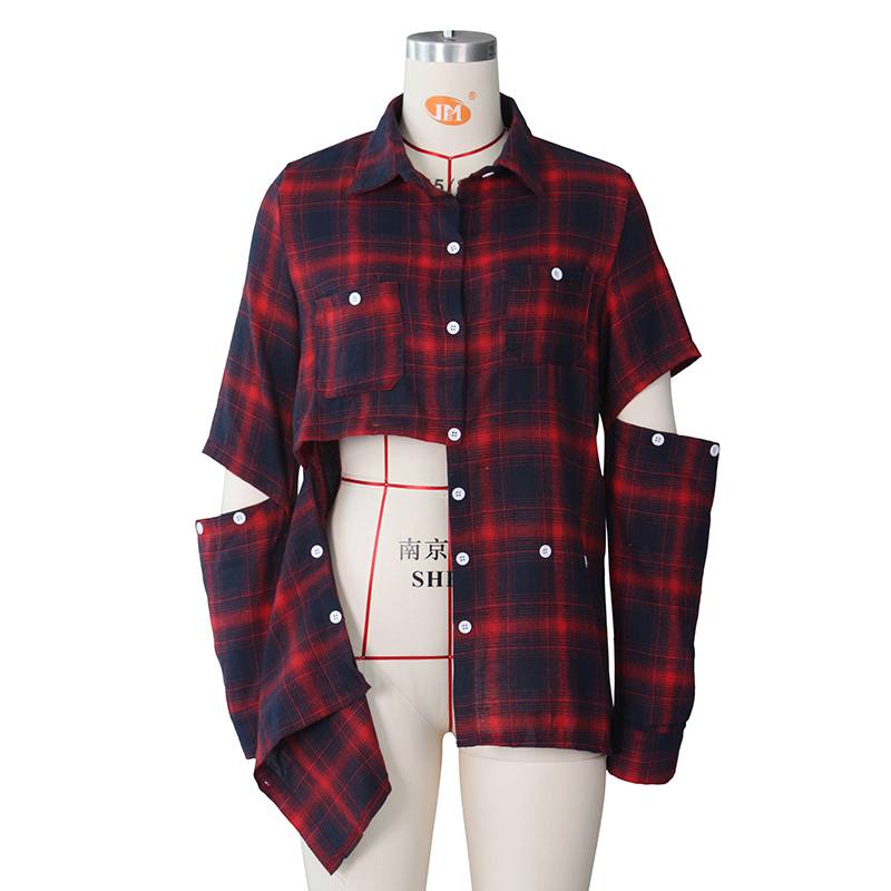 Winter Women Shirt Vintage Oversize Plaid Shirt Pockets Long Sleeve Turn-Down Collar Thick Blouse Autumn Casual Warm Outwear