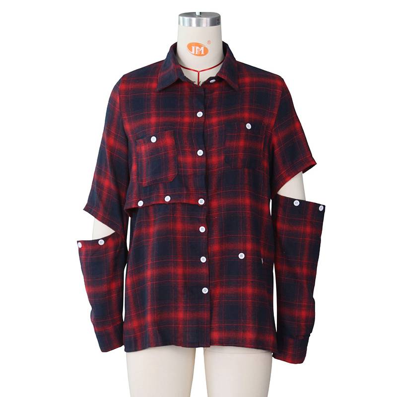 Winter Women Shirt Vintage Oversize Plaid Shirt Pockets Long Sleeve Turn-Down Collar Thick Blouse Autumn Casual Warm Outwear