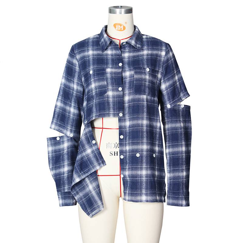 Winter Women Shirt Vintage Oversize Plaid Shirt Pockets Long Sleeve Turn-Down Collar Thick Blouse Autumn Casual Warm Outwear
