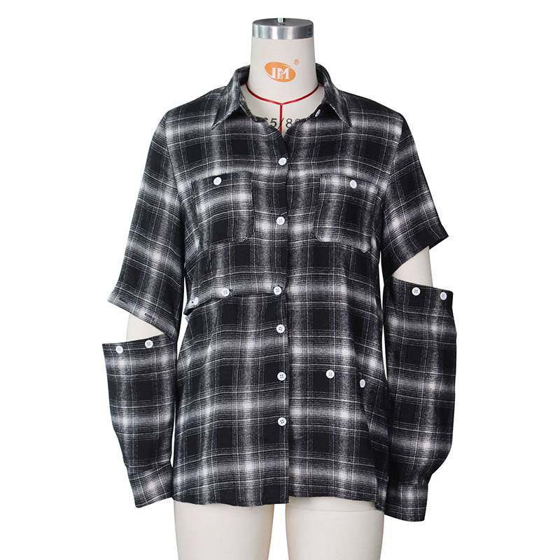 Winter Women Shirt Vintage Oversize Plaid Shirt Pockets Long Sleeve Turn-Down Collar Thick Blouse Autumn Casual Warm Outwear
