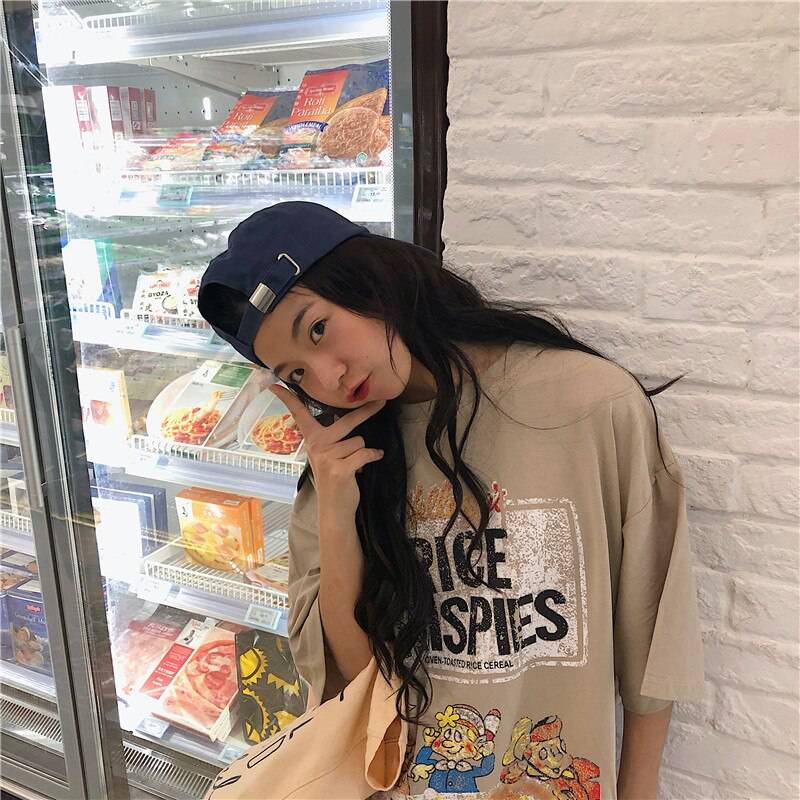 Rice Krispies Oversized T-Shirt Cartoon Print OUT0779