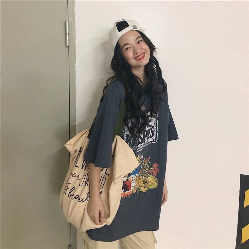 Rice Krispies Oversized T-Shirt Cartoon Print OUT0779