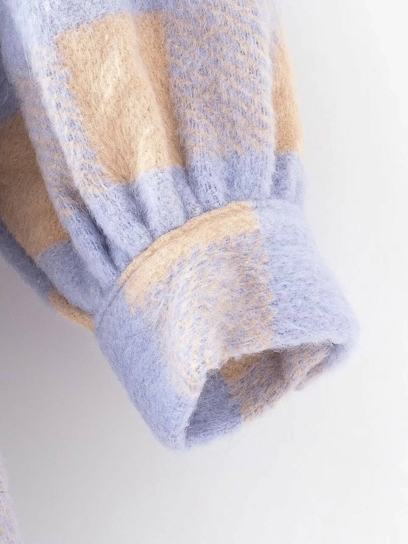 Casual Winter Oversize Plaid Wool Coat OUT0780