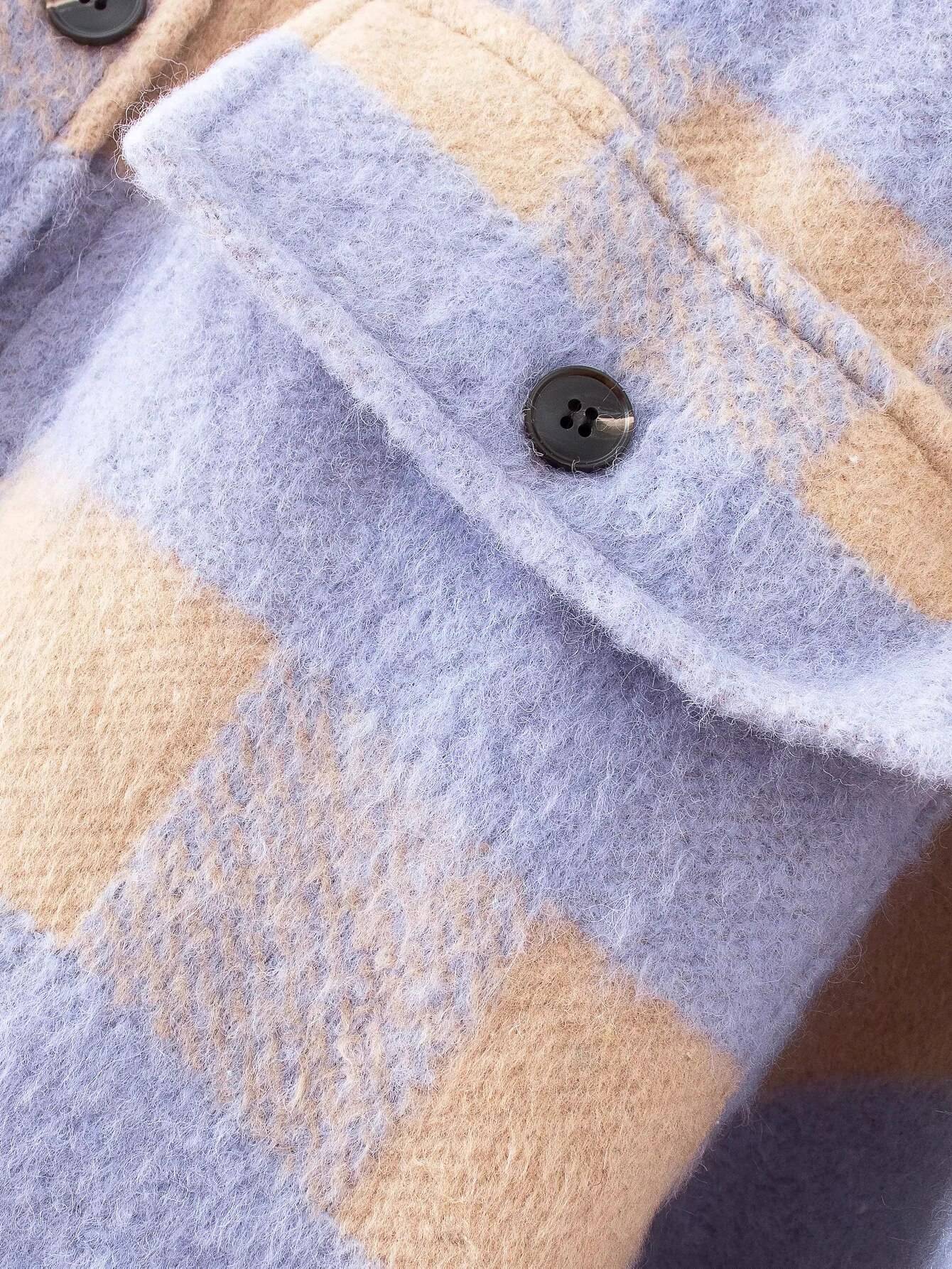 Casual Winter Oversize Plaid Wool Coat OUT0780