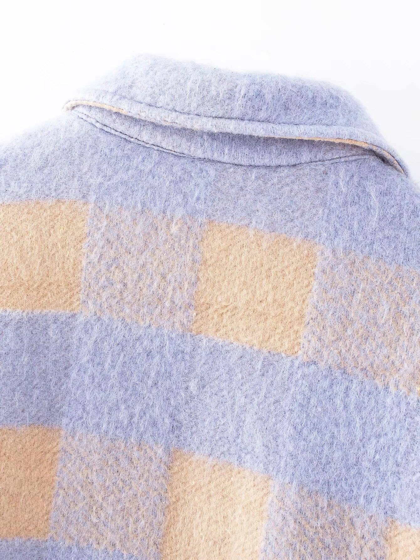 Casual Winter Oversize Plaid Wool Coat OUT0780