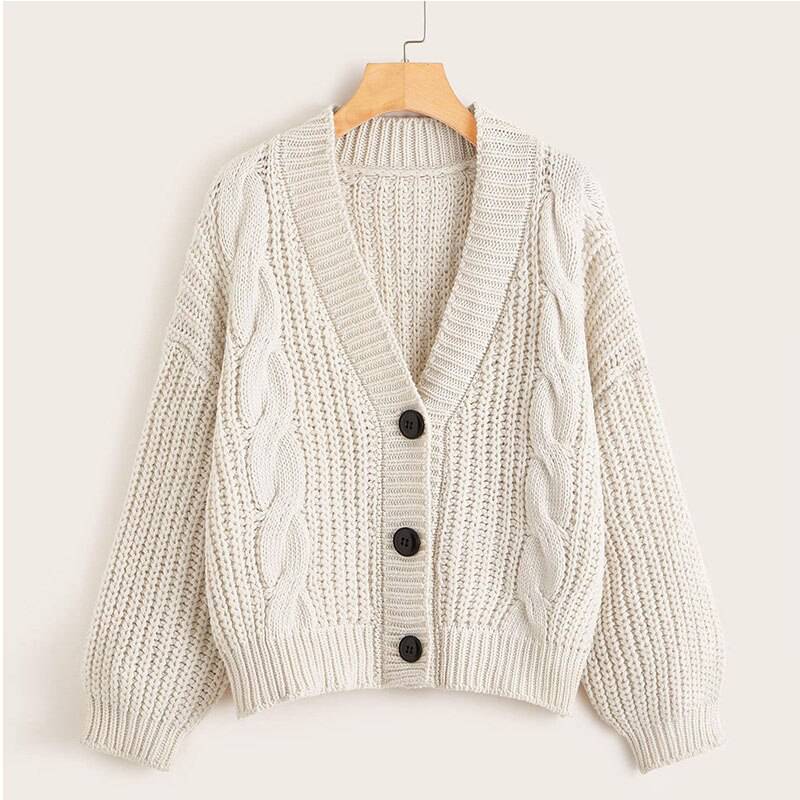 Autumn Winter Women Short Knitted Sweater Cardigan OUT0785