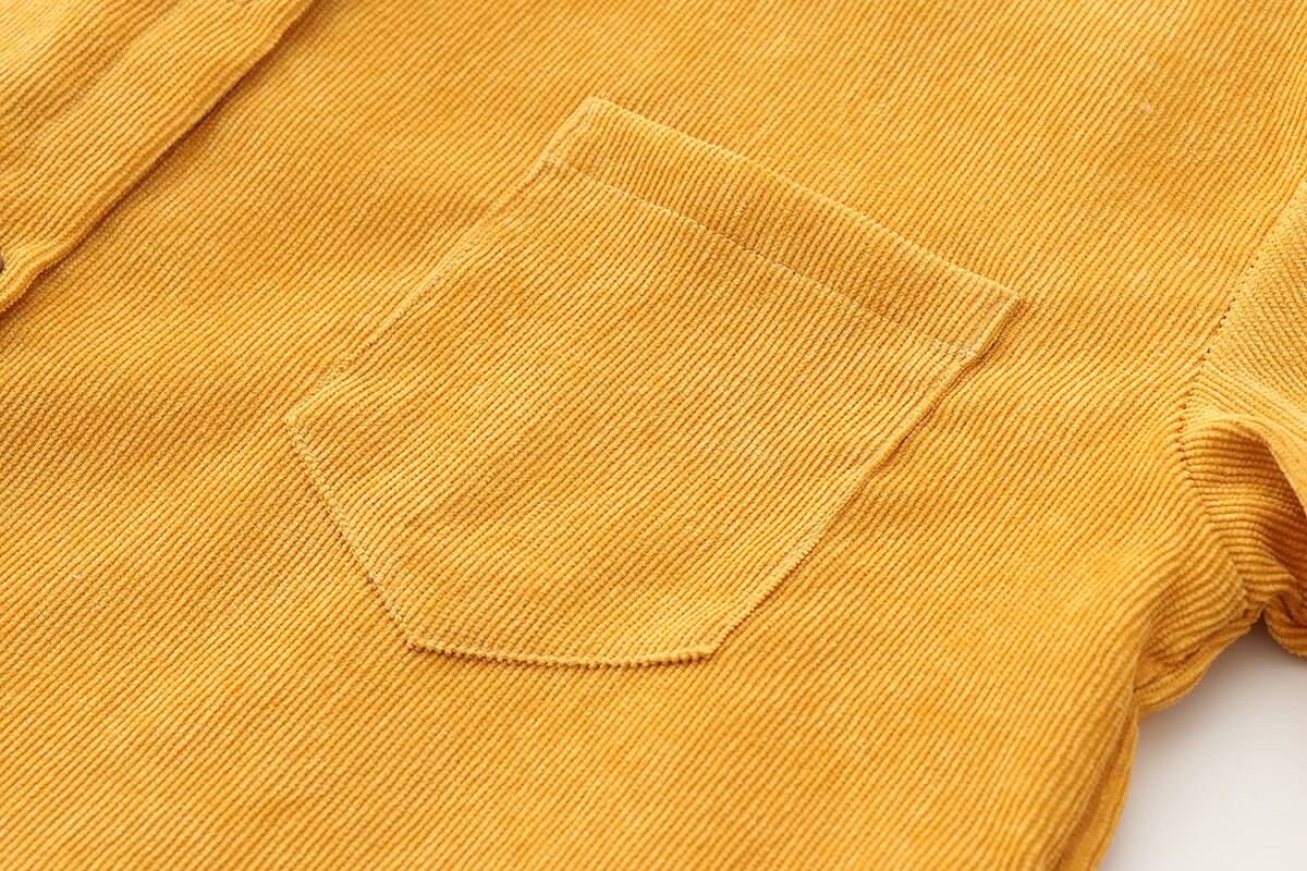 FREE SHIPPING Women's Corduroy Shirt Solid Color OUT0788