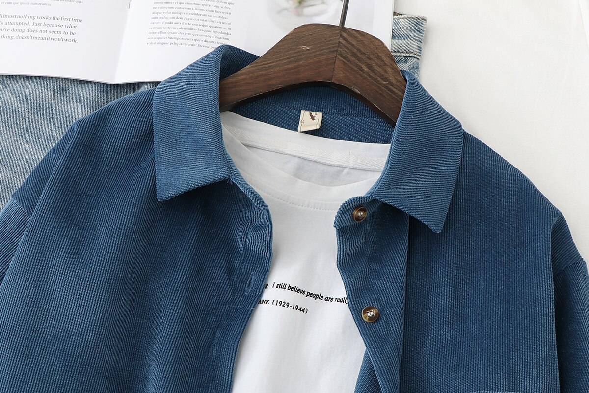 New Style Women Corduroy Tunic Shirts OUT0794