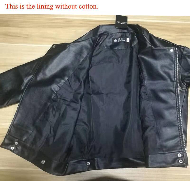 Korean Black Motor Cycle Leather Jacket OUT0798