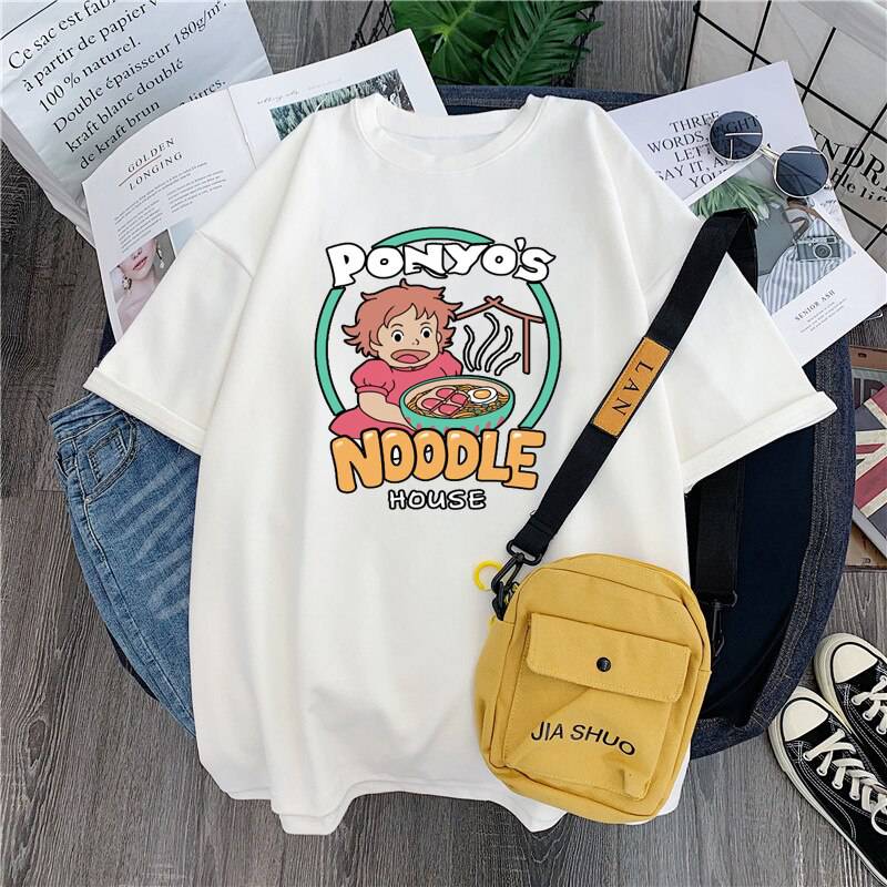korean Food T-Shirt Harajuku Noodles Cat Print OUT0797 korean Food T-Shirt Harajuku Noodles Cat Print OUT0797