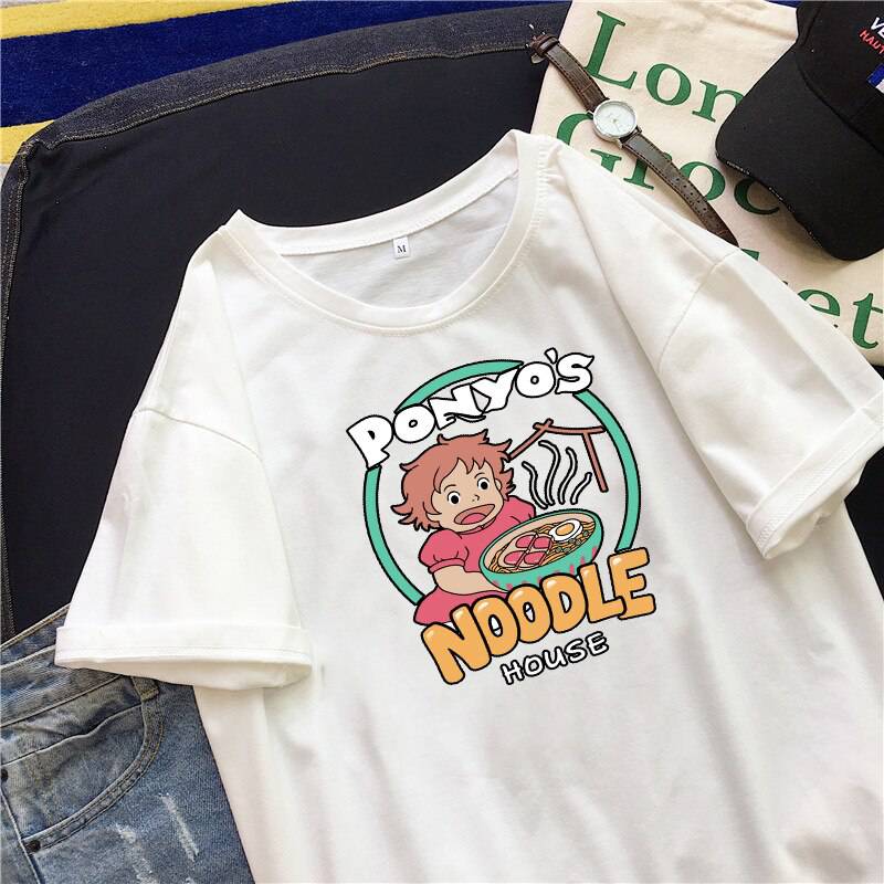 korean Food T-Shirt Harajuku Noodles Cat Print OUT0797 korean Food T-Shirt Harajuku Noodles Cat Print OUT0797
